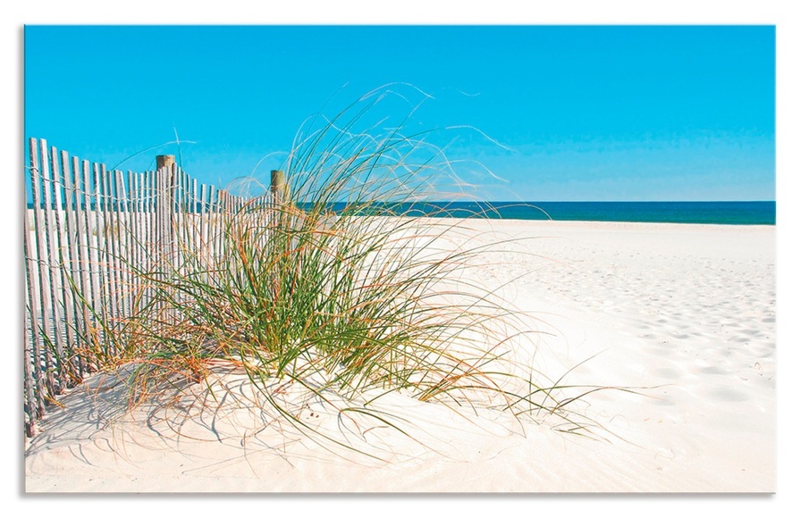 Artland Küchenrückwand »Schöne Sanddüne mit Gräsern und Zaun«