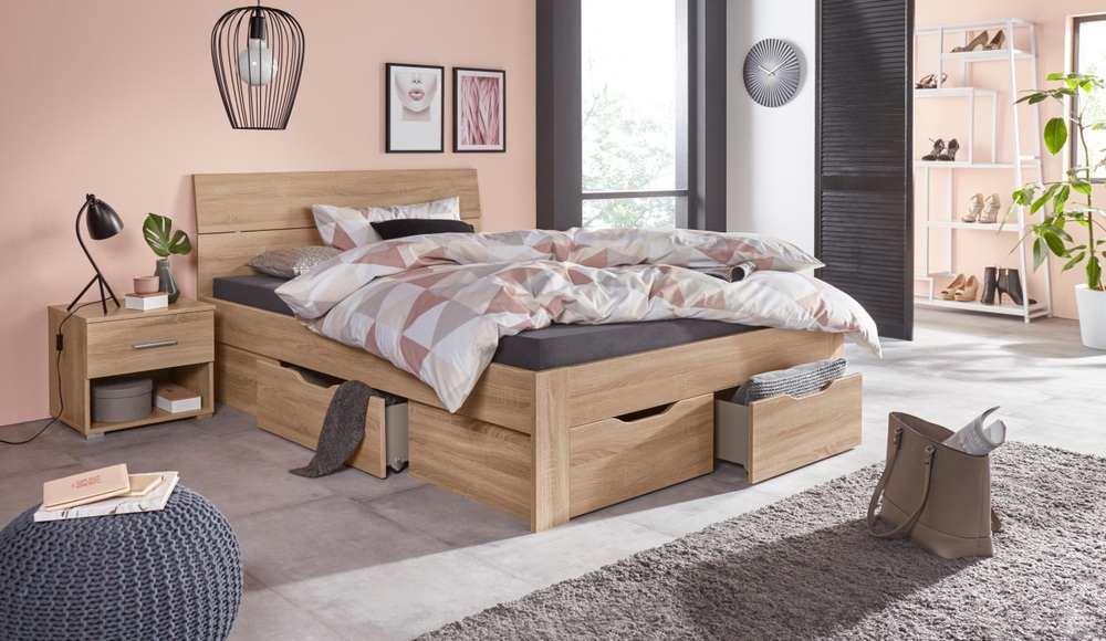rauch BLUE Bett »Flexx«, inklusive Schubkästen
