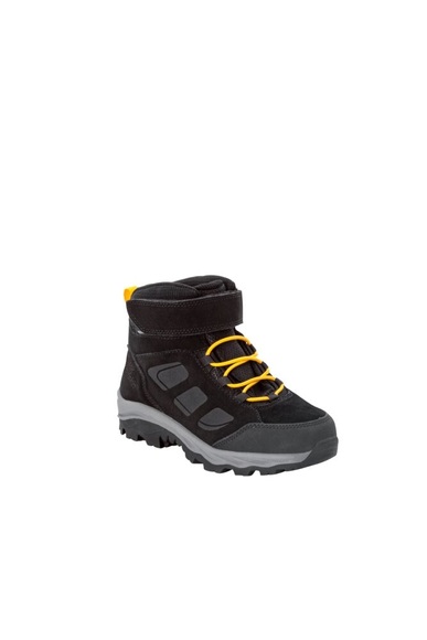 Jack Wolfskin Wasserdichte Wanderschuhe Kinder Vojo Backlength Texapore Mid Kids 39 schwarz black / burly yellow XT