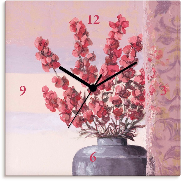 Artland Wanduhr »Roter Blütenstrauss«