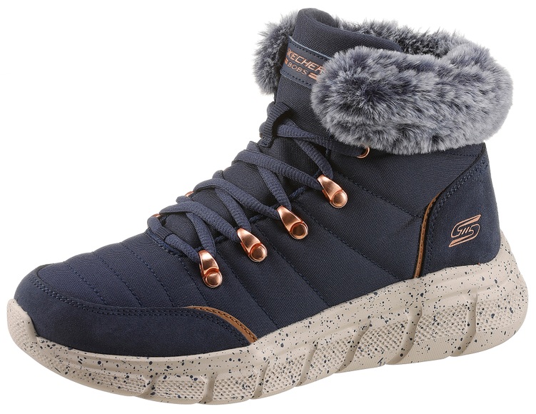 Skechers Winterboots »BOBS B FLEX -«, mit Fellimitat-Kragen