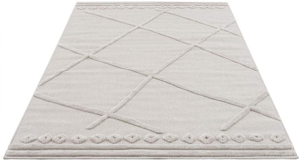 Carpet City Teppich »SANTORINI 58578«, rechteckig, 5 mm Höhe, 3D-Design: Flor erzeugt ein Hoch-Tief-Effekt, In- und Outdoor geeignet