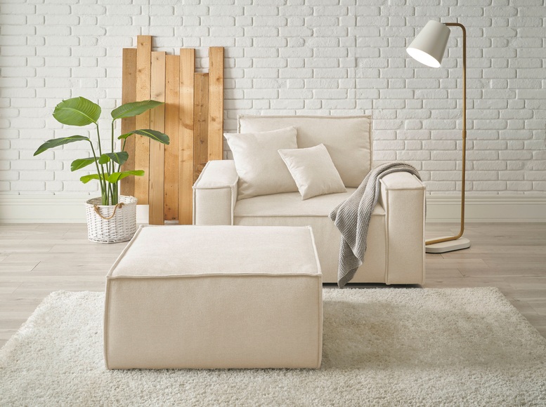 andas Loveseat »Finnley«, (2 St.), Loveseat und Hocker im Set, passend zur Polster-Serie Finnley