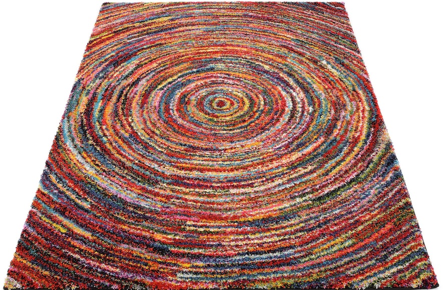 Hochflor-Teppich, »Sixteen Round«, OCI DIE TEPPICHMARKE, rechteckig, Höhe 25 mm, maschinell gewebt
