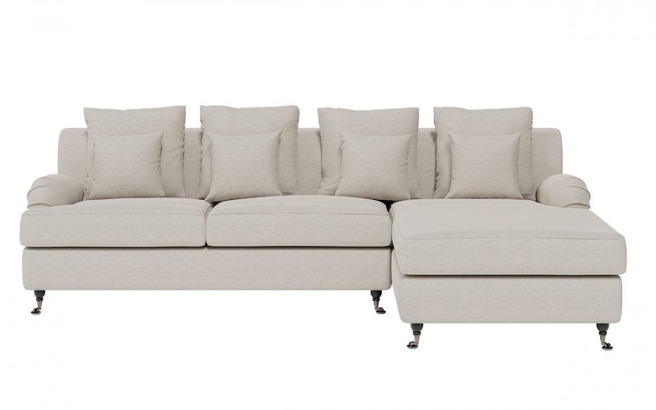 Guido Maria Kretschmer Home&Living Ecksofa »NORIN«, (2 St.), zwei Fussarten: vorne - Rollen, hinten - Holzfüsse