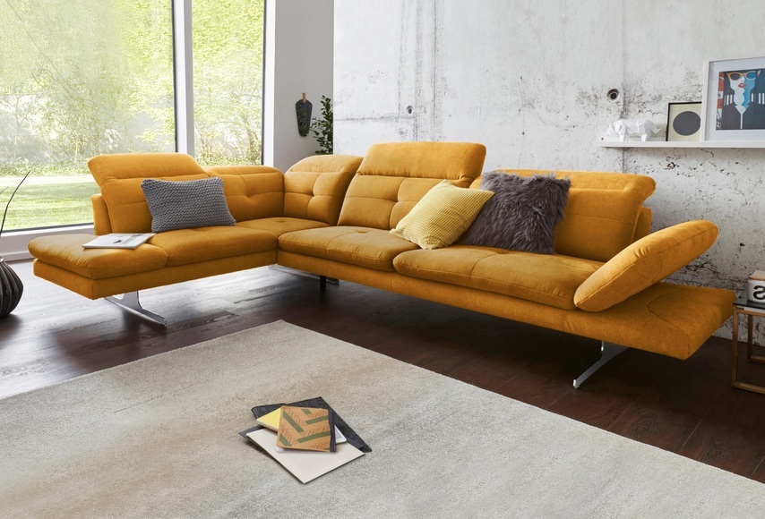 exxpo - sofa fashion Ecksofa, inkl. Kopf- bzw. Rückenverstellung und Armteilverstellung