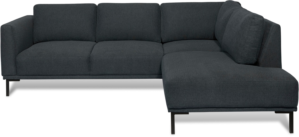 GOODproduct Ecksofa »Fillin«, Struktur hergestellt aus recycelten PET-Flaschen und im Leinen-Mix