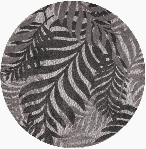 Sanat Teppich »Floral«, rund, 6 mm Höhe, In- und Outdoor geeignet, florales Design, Balkon, Terasse