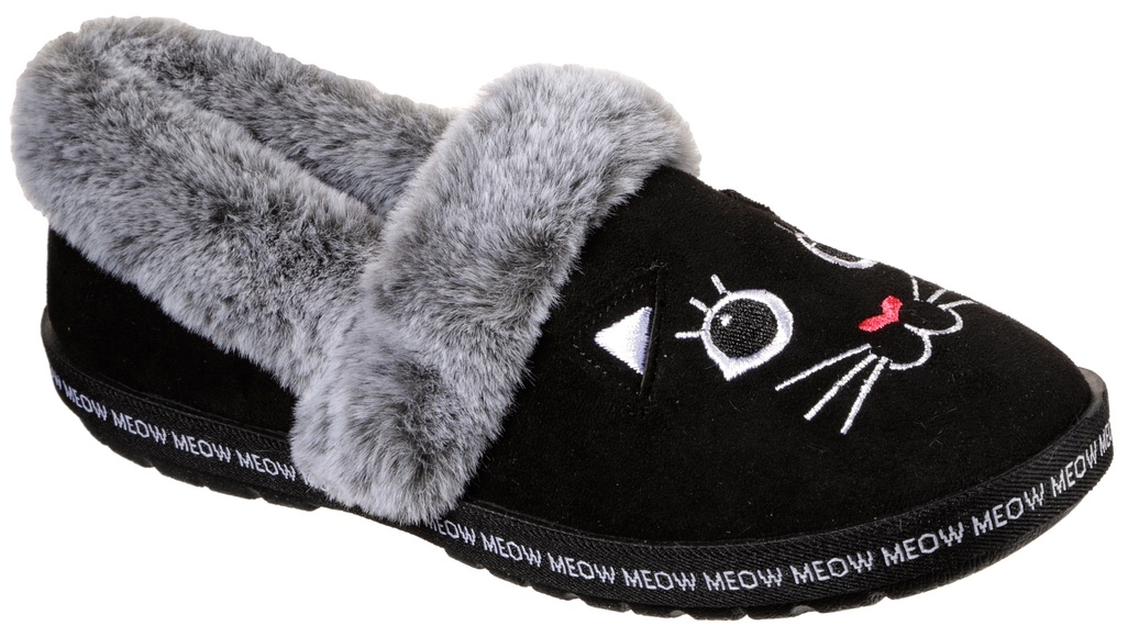 Skechers Pantoffel »TOO COZY MEOW PAJAMAS«, mit gesticktem Katzengesicht