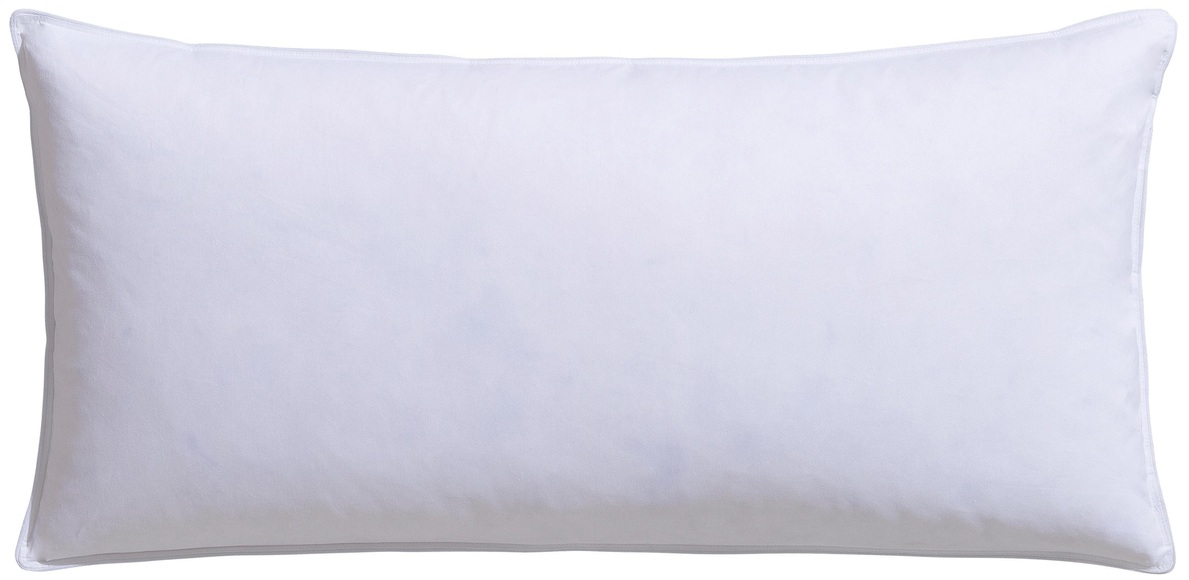RIBECO Federkissen »Kopfkissen Lara, allergikergeeignetes Kissen, in 40x80 oder 80x80 cm«, Füllung: 90% Federn, 10% Daunen, Bezug: Baumwollgewebe, (1 St.), bietet optimale Stützkraft!