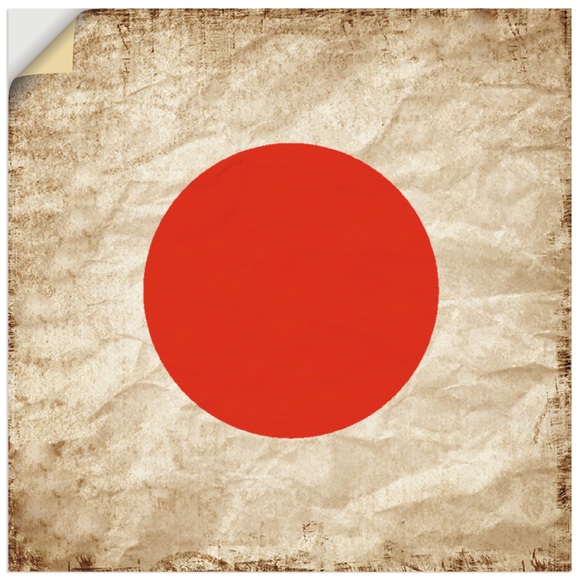 Artland Wandbild »Japanische Flagge Japan Symbol«
