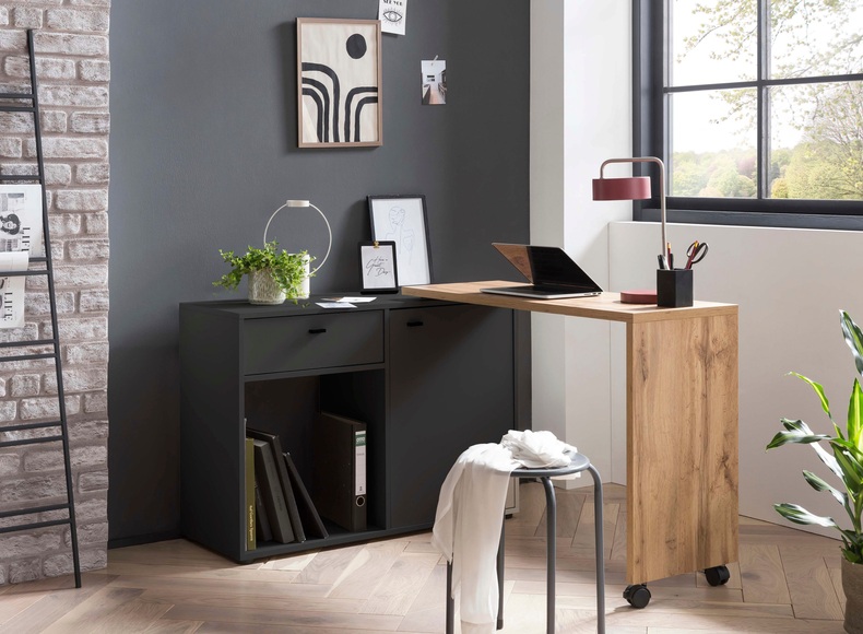 Schildmeyer Schreibtisch »Tiny Working«, praktisch im Home Office, Sideboard mit flexibler Arbeitsplatte