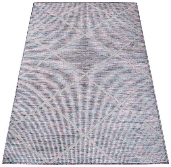 Carpet City Teppich »Palm«, rechteckig, 5 mm Höhe, Wetterfest & UV-beständig, für Balkon, Terrasse, Flur, Küche, flach gewebt