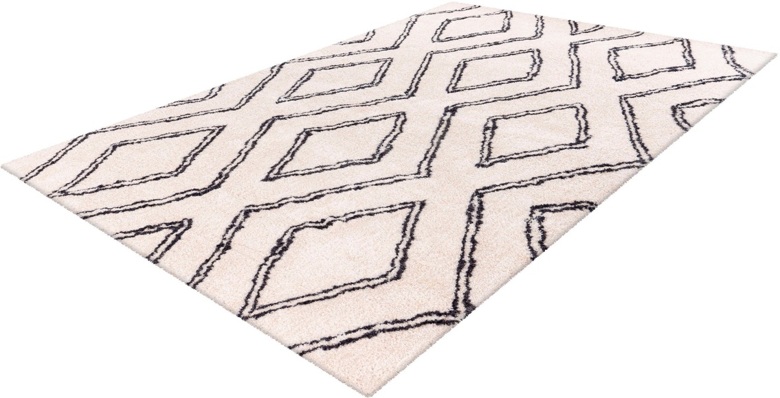 Home affaire Hochflor-Teppich »Jeana«, rechteckig, 27 mm Höhe, retro, Wohnzimmer