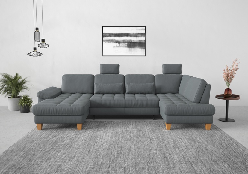 sit&more Wohnlandschaft, wahlweise mit Bettfunktion, Bettkasten, Sitztiefenverstellung