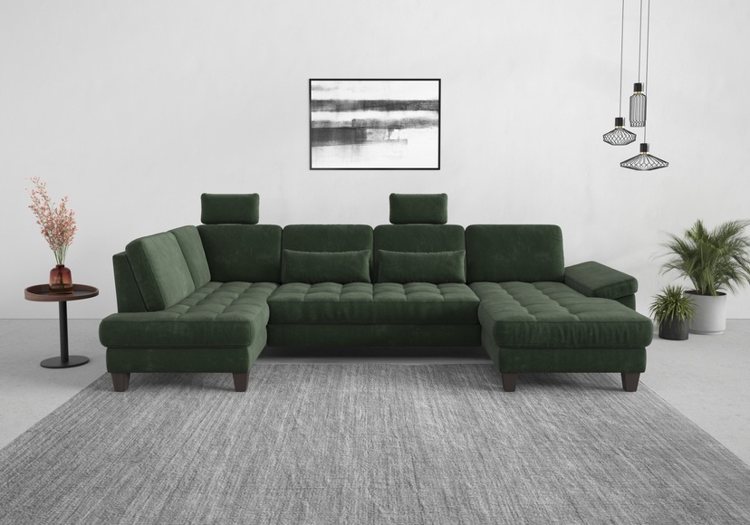 sit&more Wohnlandschaft, wahlweise mit Bettfunktion, Bettkasten, Sitztiefenverstellung
