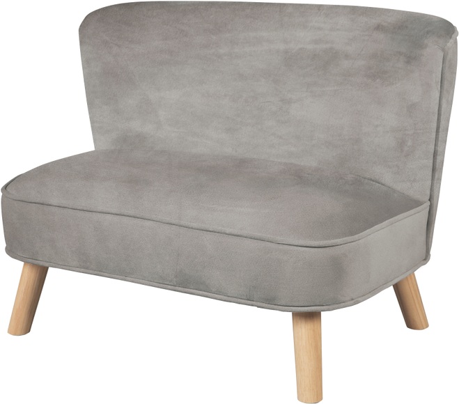 roba Kindersofa Samt, grau