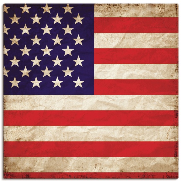 Artland Wandbild »USA Amerikanische Flagge«