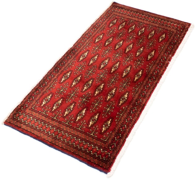 morgenland Wollteppich »Turkaman Teppich handgeknüpft rot«, rechteckig, 8 mm Höhe