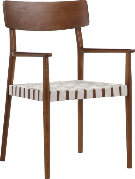 LeGer Home by Lena Gercke Armlehnstuhl »Elain«, mit einer gewebten Gurtband Sitzfläche, aus massivem Eschenholz, Sitzhöhe ca. 45 cm