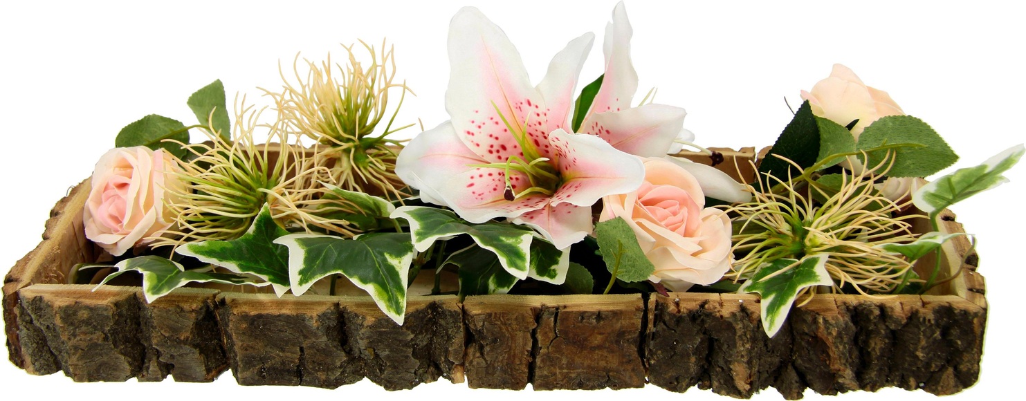 Home affaire Holztablett, Lilie/Rose