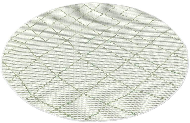 Carpet City Teppich »Palm«, rund, 5 mm Höhe, Wetterfest & UV-beständig, für Balkon, Terrasse, Flur, Küche, flach gewebt