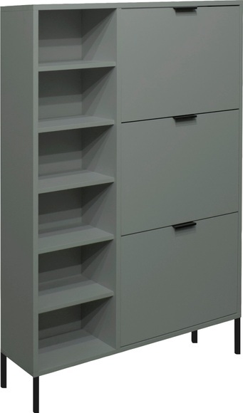 Mäusbacher Schuhschrank »Bonnie«, Breite 95 cm mit 3 Klappen, Regal und Quadratgestell