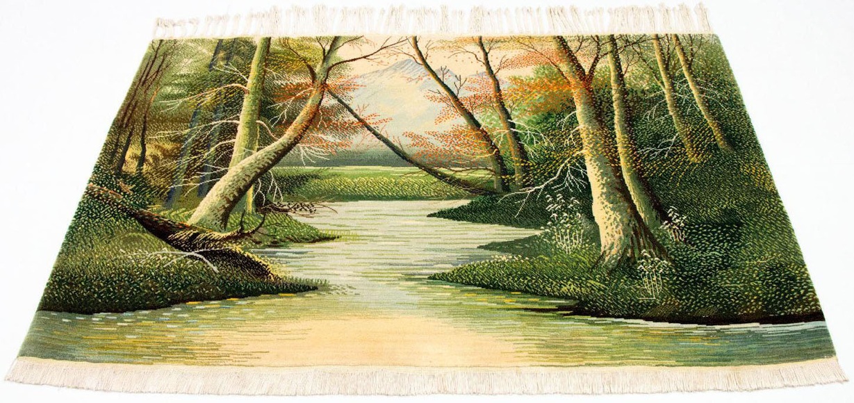 morgenland Wandteppich »Bild-Teppich Figurativ 150 x 100 cm«, rechteckig, 0,7 mm Höhe, Unikat mit Zertifikat