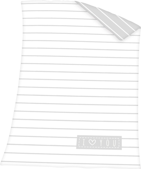 HERDING Strickdecke I love you GOTS 75x100 cm