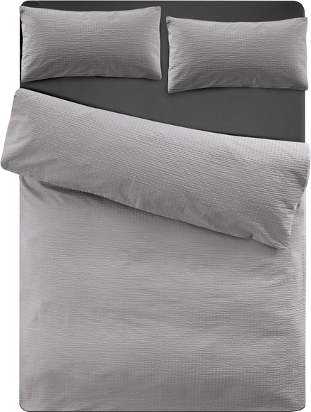 Schlafwelt Bettwäsche »Sari2 in Gr. 135x200 oder 155x220 cm«, (2 tlg.), aus Baumwolle, uni Bettwäsche in Seersucker Qualität ideal für Sommer