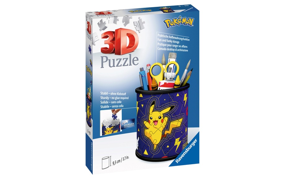 Ravensburger 11257 - Utensilo Pokemon Pikachu, 3D-Puzzle,