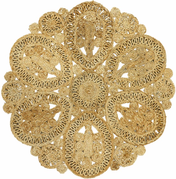 carpetfine Sisalteppich »Juteteppich Liam«, rund, natürliches Pflanzenmaterial von Hand gewebt, Boho Style