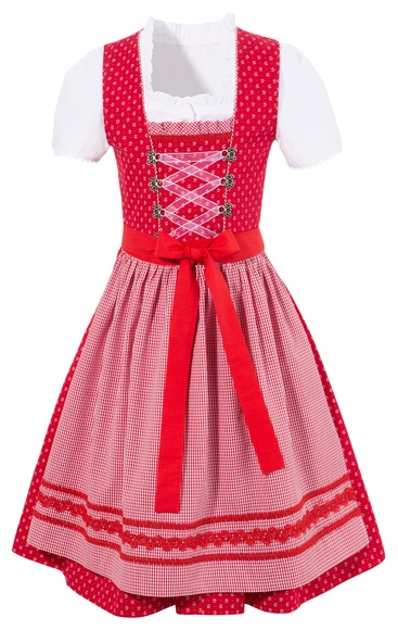 Andreas Gabalier Kollektion Dirndl, (3 tlg.), Kinder mit Schürze im Karooptik