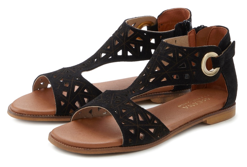LASCANA Sandale, aus hochwertigem Leder mit raffinierten Cut-Outs