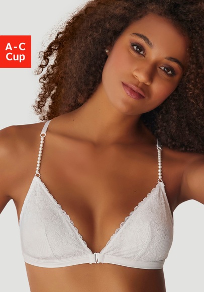 LASCANA Bralette, mit extravaganten Perlen-Trägern, sexy Dessous