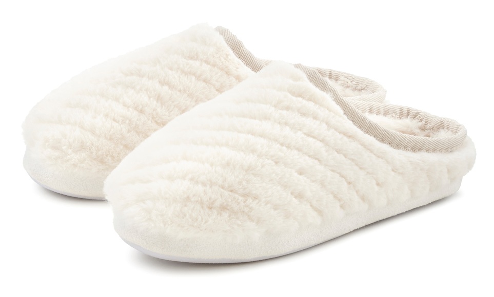 Vivance Hausschuh, Clog aus weichem Textil VEGAN
