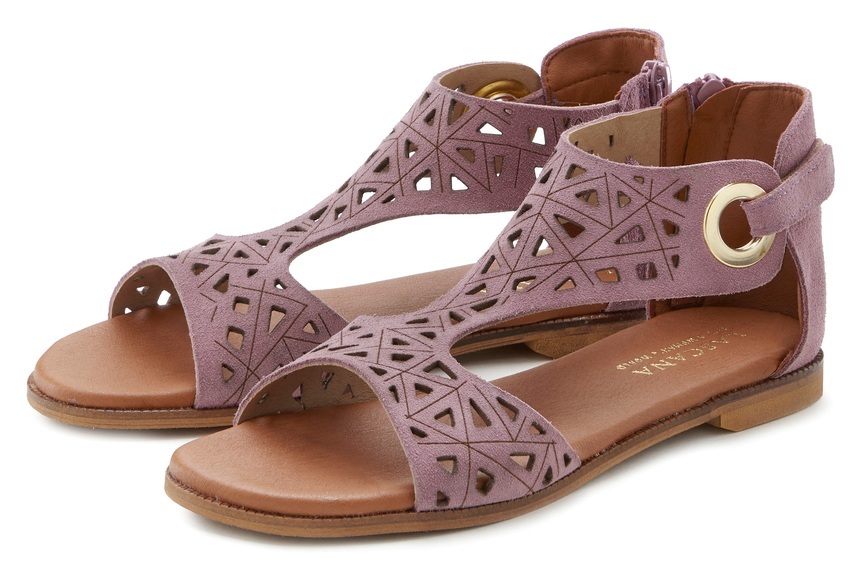 LASCANA Sandale, aus hochwertigem Leder mit raffinierten Cut-Outs