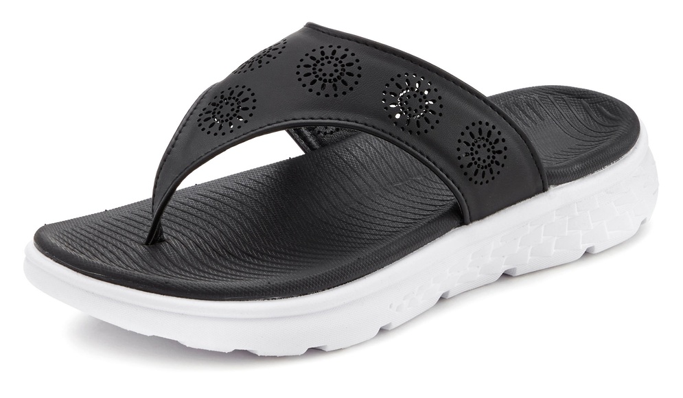 Vivance Zehentrenner, Pantolette mit Cut-Out-Muster VEGAN