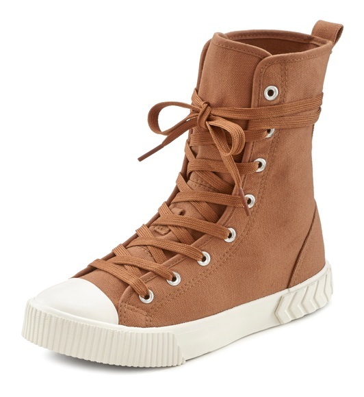 LASCANA Stiefelette, High Top Sneaker aus Textil im trendigen Combat Look
