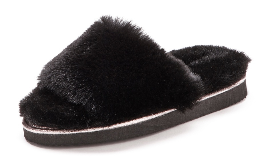 LASCANA Hausschuh, Pantolette mit kuscheligem Fellimitat