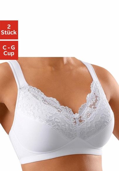 petite fleur Bügelloser BH, (Packung, 2 Stück), mit Komfortträgern, Basic Dessous