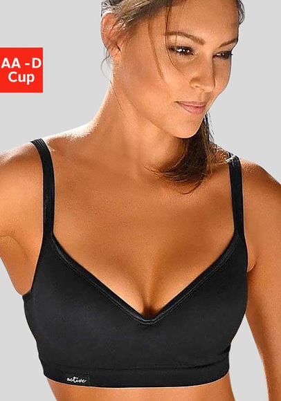 LASCANA ACTIVE Sport-Push-up-BH, mit Bügel und eingearbeiteten Push-up-Kissen, Basic Dessous