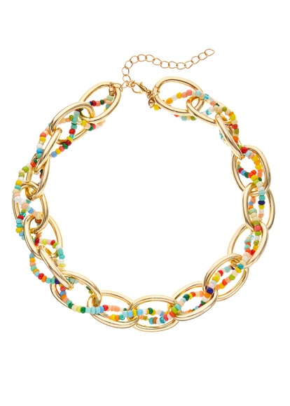 LASCANA Kette ohne Anhänger, mit farbenfrohen Acrylperlen