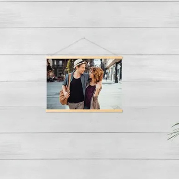 Fotoposter mit magnetischer Posterleiste 60 x 40 cm Holz