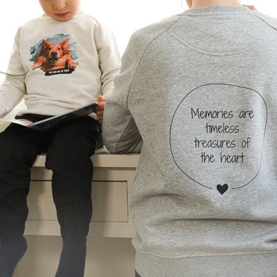 Kinder Sweatshirt mit Foto Marineblau 3 bis 4 Jahre