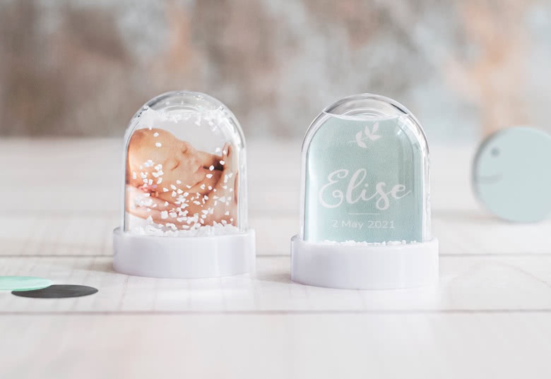 Mini Schneekugel personalisiert - 12 Stk.