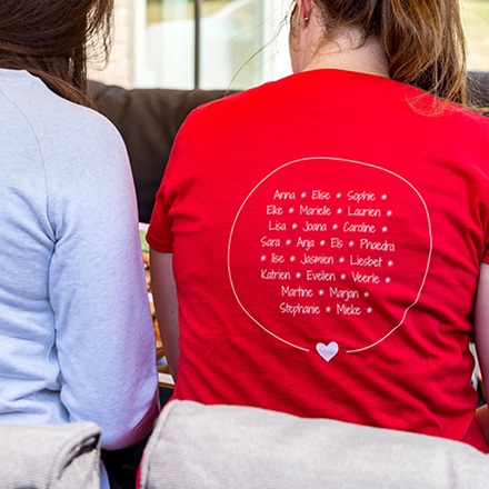 Frauen T-Shirt Rot Rückseite XS