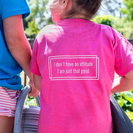 Kinder T-Shirt Pink Rückseite 12 bis 14 Jahre zur Kommunion