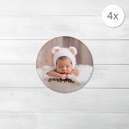 Magnet Button klein - 4 Stk. zur Hochzeit