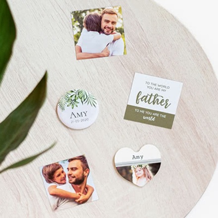 Foto-Magnet quadratisch - 4 Stk. zur Hochzeit